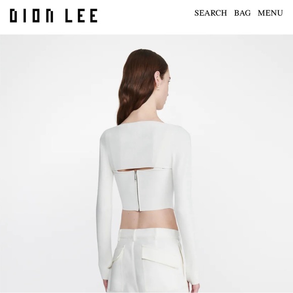 Dion Lee POINTELLE CORSET LS TOP White - Picture 10 of 10